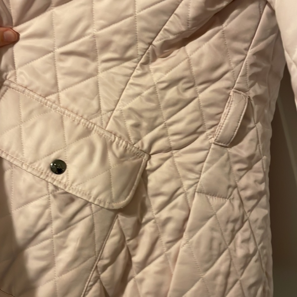 Burberry Pink Quilted Jacket with Zipper and Belt - Picture 4 of 7